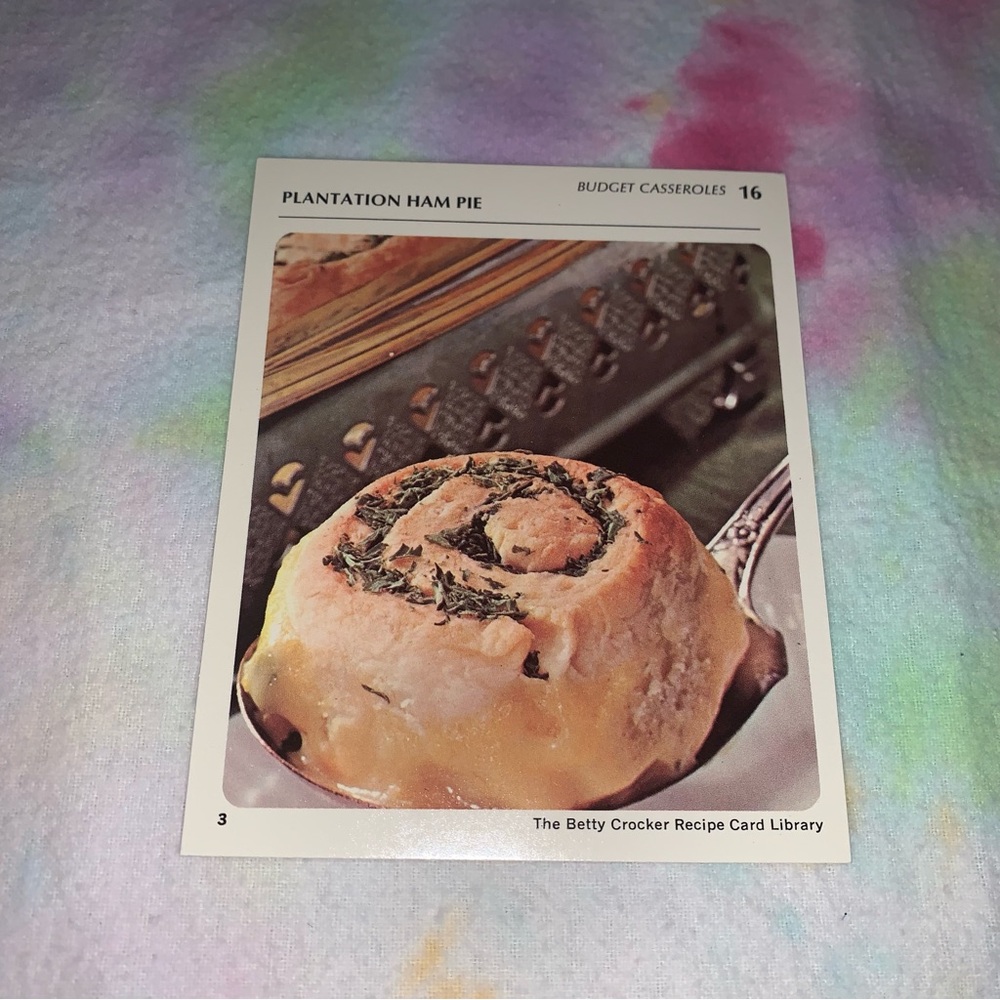 The Betty Crocker Recipe Card Library REPLACEMENT CARD BUDGET CASSEROLES 1971